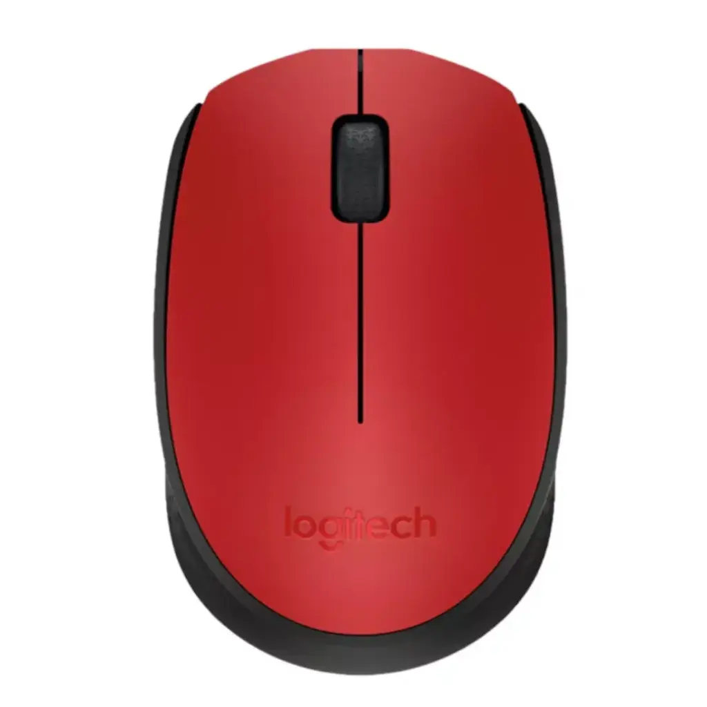 MOUSE LOGITECH M190 INALAMBRICO FULL-SIZE  NEGRO - ROJO